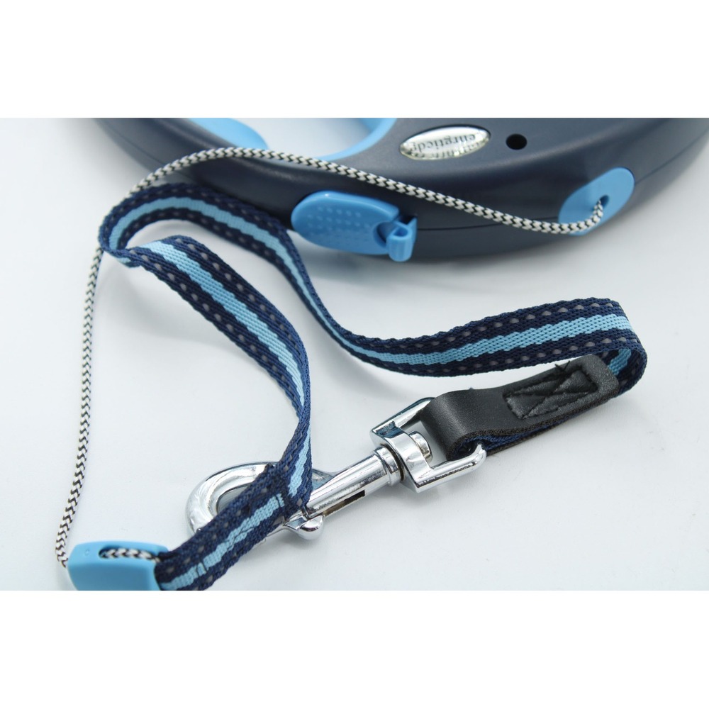 Energetic 21 Ft  Pet Retractable Dog Leash Navy Blue Light Blue Heavy Duty